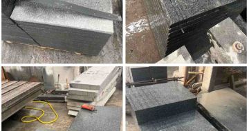 那曲 芝麻黑地铺石材