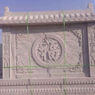那曲 芝麻白花岗岩屏风，照壁，影壁
