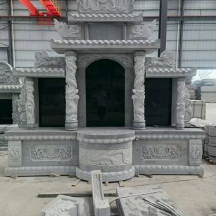 那曲 芝麻灰高档墓碑，土墓，可定制