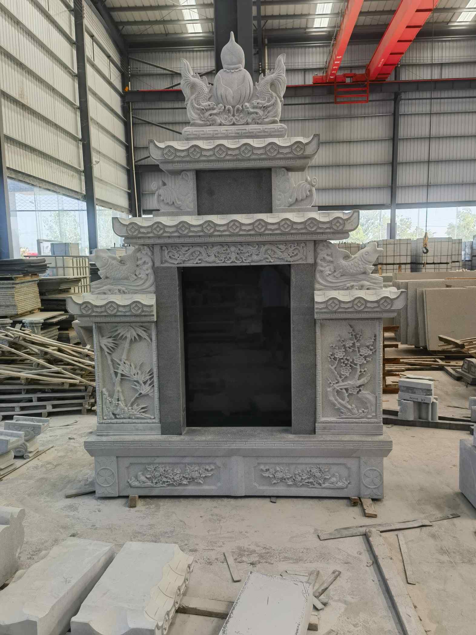 那曲 芝麻灰高档墓碑、土墓，一套也支持定做