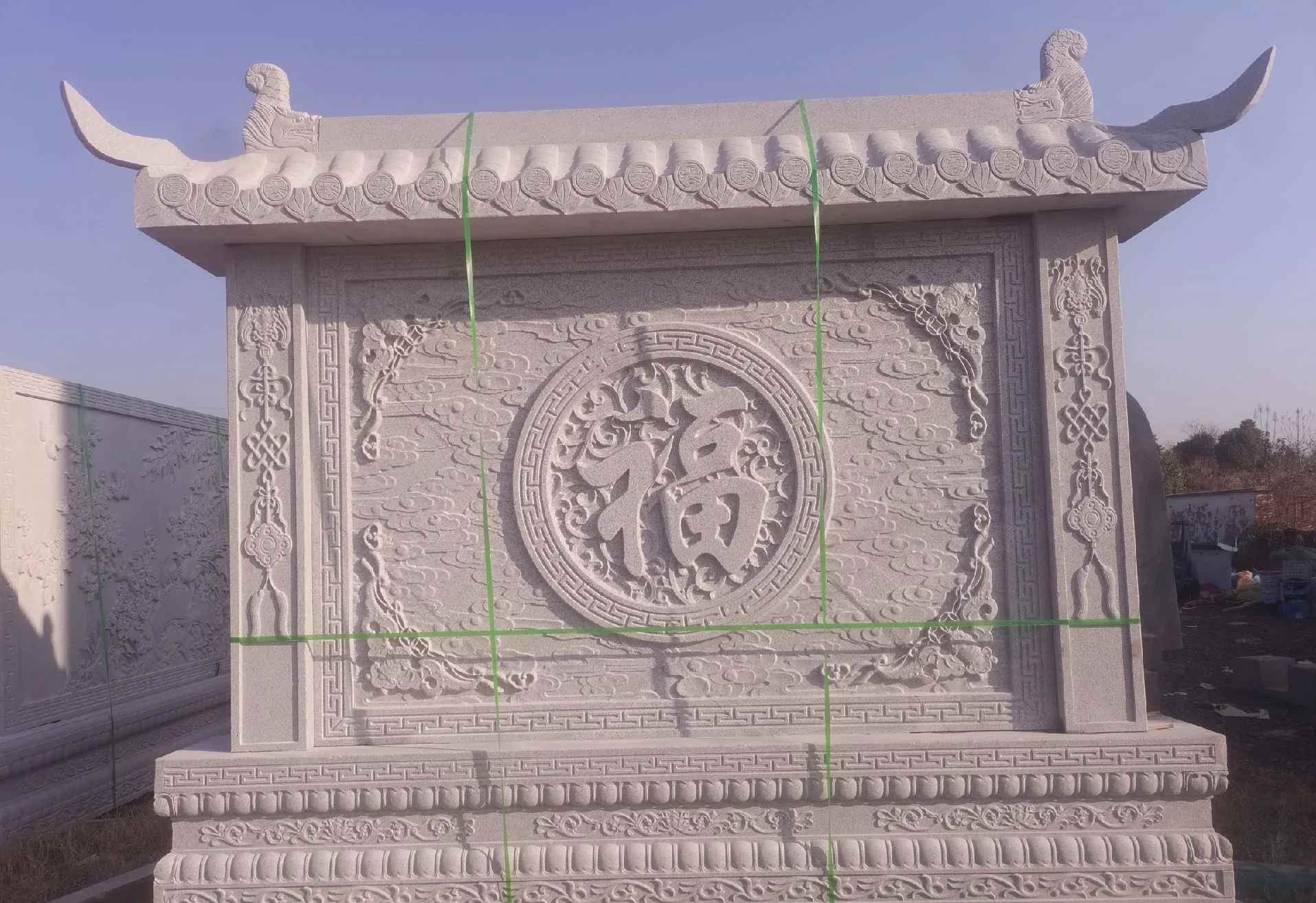 那曲 芝麻白花岗岩屏风，照壁，影壁