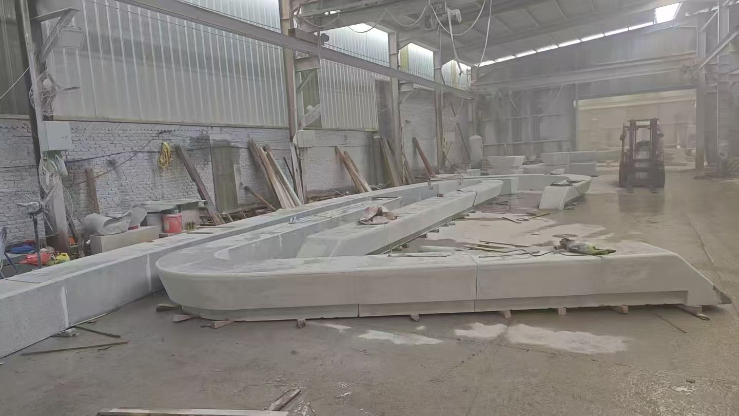 那曲 花岗岩整石坐凳拼装